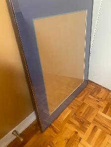 Cadre métal lustré/brossé étain 26x22po, 2 passe-partout 3po 40$ - Photo 2