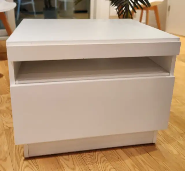 White Melamine End Tables
