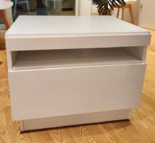 White Melamine End Tables