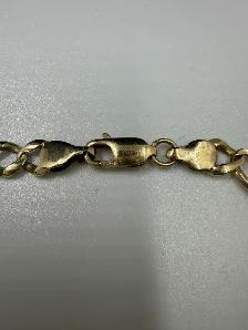 Men's 10K Gold Figaro Bracelet~9' - Photo 2