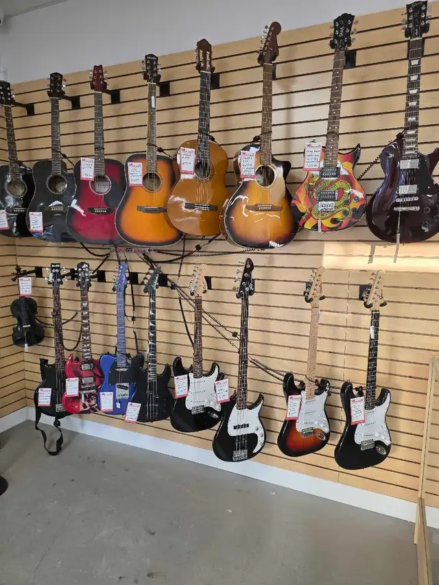 guitars and electric guitars