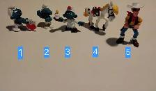 Smurf,  Lucky Luke,  Jolly Jumper,  vintage figurine,Schtroumpf