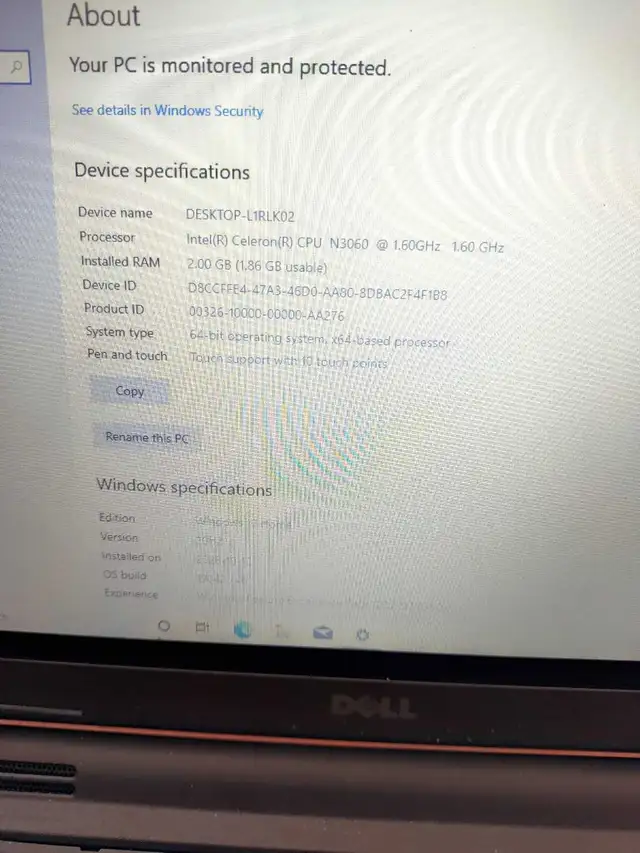 Dell laptop