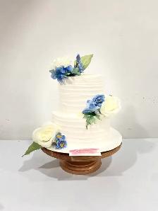 Baby Blue Flowers Cakes , baby shower cakes, custom cakes - Photo 2