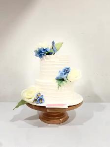 Baby Blue Flowers Cakes , baby shower cakes, custom cakes - Photo 3
