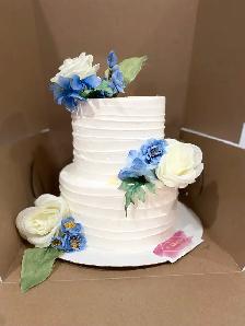 Baby Blue Flowers Cakes , baby shower cakes, custom cakes - Photo 7