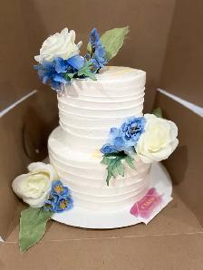 Baby Blue Flowers Cakes , baby shower cakes, custom cakes - Photo 8