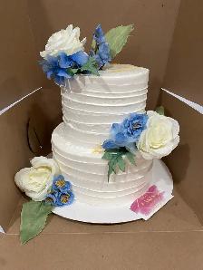 Baby Blue Flowers Cakes , baby shower cakes, custom cakes - Photo 9