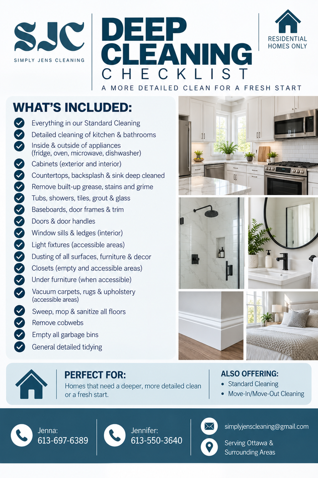 Professional Deep Cleaning Services | Ottawa & Gatineau