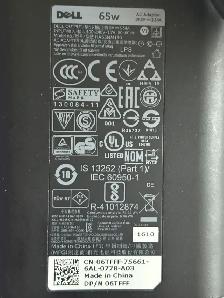Dell 65W AC Laptop Adapter / Charger (19.5V 3.34A) - Photo 4