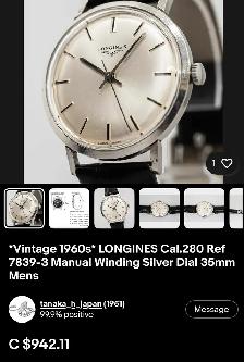 1960’s Longines manual winding watch - Photo 5