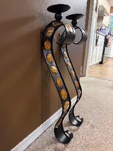 Decorative Expresso Metal Wall Sconces (.. Never Used) - Photo 2