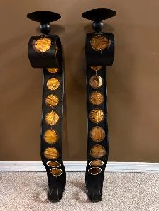 Decorative Expresso Metal Wall Sconces (.. Never Used) - Photo 3