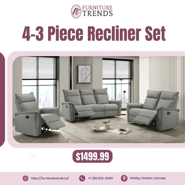 Furniture Trends Recliner Set in multi colors