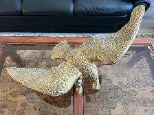 Vintage Brass Eagle Sculpture, 26" wingspan - Photo 3