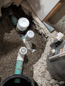 CLOG DRAIN SUMP PUMP ISSUES WATERPROOFING WET BASEMENT ROUGH IN - Photo 2