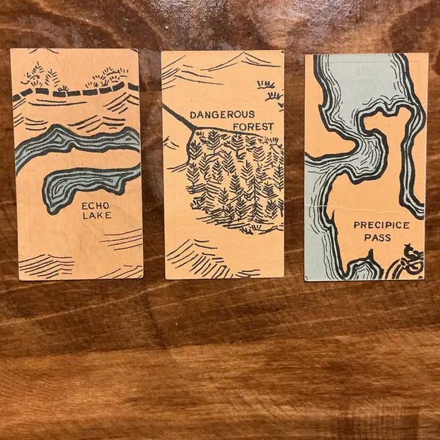 Rare 1926 J.S. FRY & SONS TREASURE ISLAND MAP Cards 6, 8 & 16 !