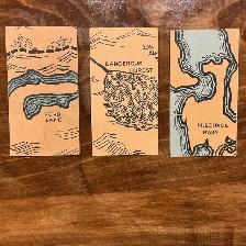 Rare 1926 J.S. FRY & SONS TREASURE ISLAND MAP Cards 6, 8 & 16 !