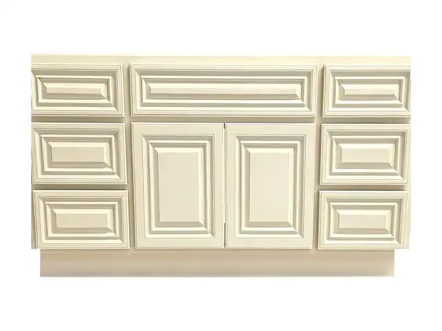 60' Antique White Double Vanity w/ Drawers - $620 - Ottawa