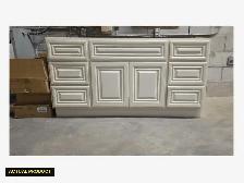 60' Antique White Double Vanity w/ Drawers - $620 - Ottawa - Photo 2
