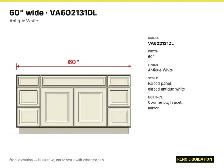 60' Antique White Double Vanity w/ Drawers - $620 - Ottawa - Photo 3