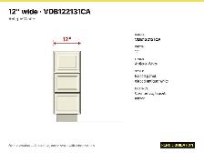 12' Antique White 3-Drawer Vanity Base - $236 - Ottawa - Photo 2