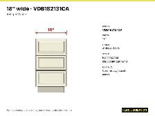 18' Antique White 3-Drawer Vanity Base - $260 - Ottawa - Photo 3