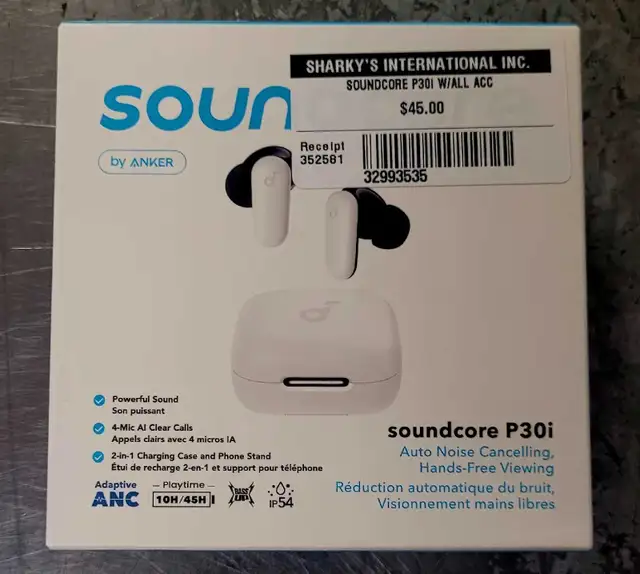 SoundCore P30i Bluetooth Earbuds (32993535)