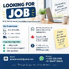 Looking for Remote Work – Available to Start Immediately