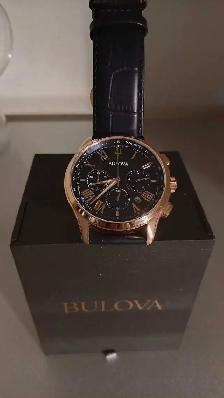 Bulova rosegold chronograph swiss automatic watch