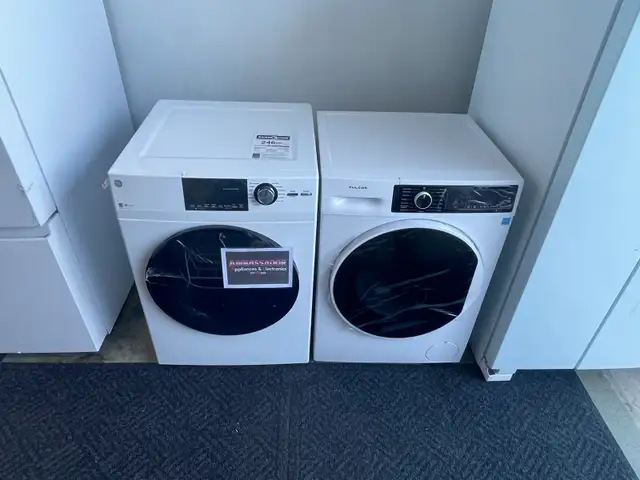 NEW 24" Front Load Washer (Fulgor Milano 2.2 Cu.Ft) & Dryer GE