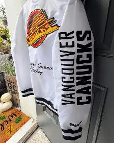 Mitchell & Ness Canucks Satin Bomber – Large – Flying Skate Logo - Photo 3