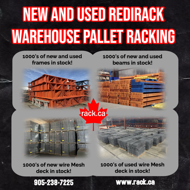 We sell new and used pallet racking in Mississauga