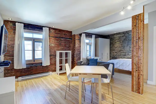 Loft studio entièrement meublé à louer Vieux-Québec juillet 2025