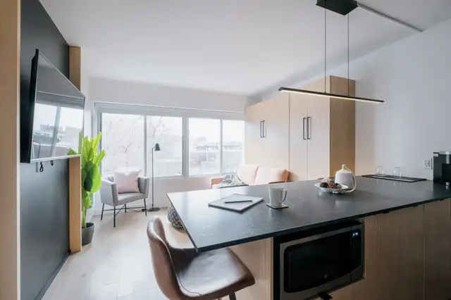Loft studio entièrement meublé à louer Saint-Jean-Baptiste septe