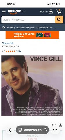 Looking  for Vince Gill CD’s