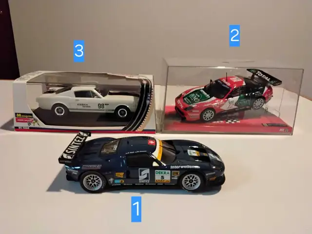 Slot car new 1/32 Ford GT40, Ferrari 550, Mustang GT-350-R neuve