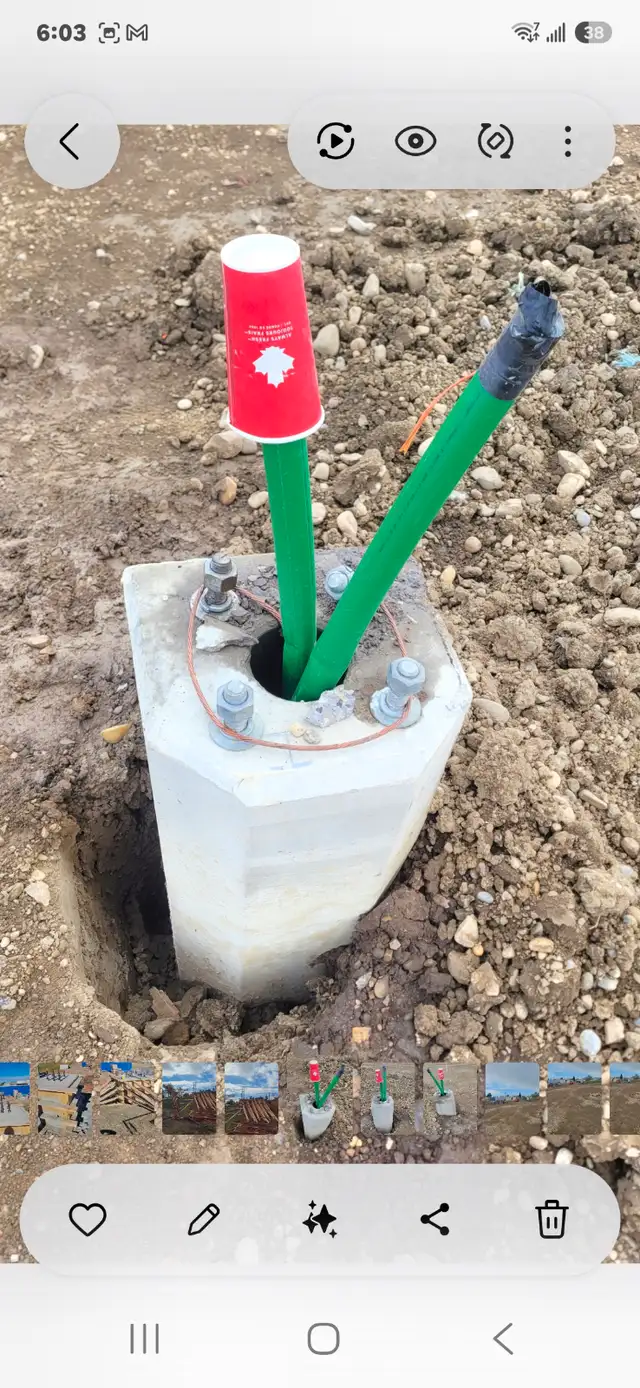 PARKING LOT POLE CONCRETE  BASE