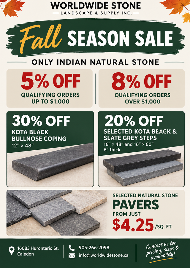 WORLDWIDE STONE — FALL SEASON SALE!