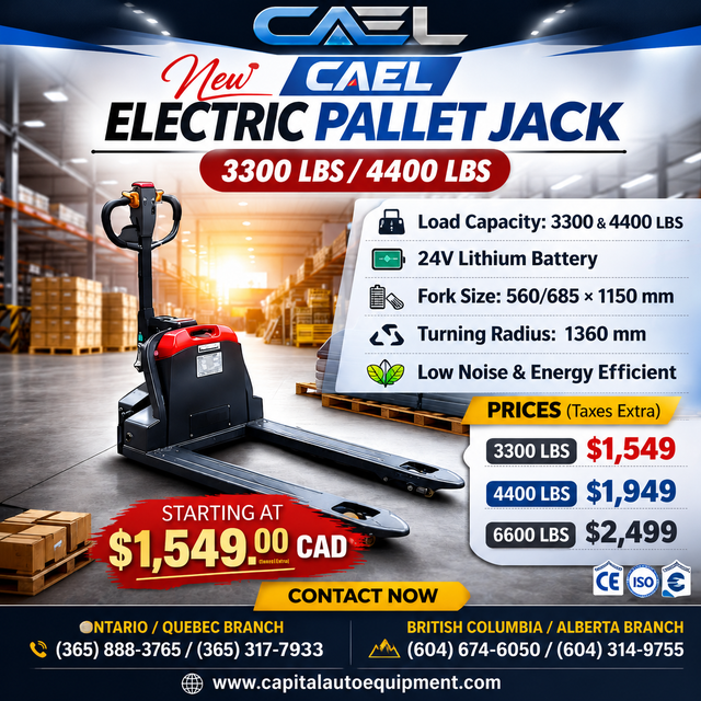CAEL Electric Pallet Jack  1.5T/2T/3T | Pallet Jack