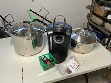 Keurig and stock pots
