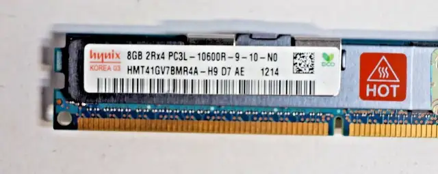 Lot of 8 x 8GB 2Rx4 HYNIX HMT41GV7BMR4A-H9 PC3L-10600R REG ECC