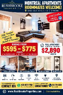 MONTREAL APARTMENTS FOR RENT | ROOMMATES WELCOME!"