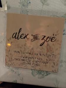 Alex and Zoe Twin Sheet Set - 100% Cotton - Butterfly - Photo 3
