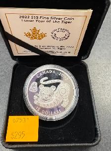2022 Lunar Year of the Tiger Fine ( .999 ) Silver Coin in Box