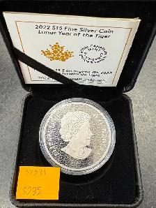 2022 Lunar Year of the Tiger Fine ( .999 ) Silver Coin in Box - Photo 2