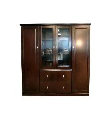 High-End Wood Veneer Bookcase & Storage Cabinets