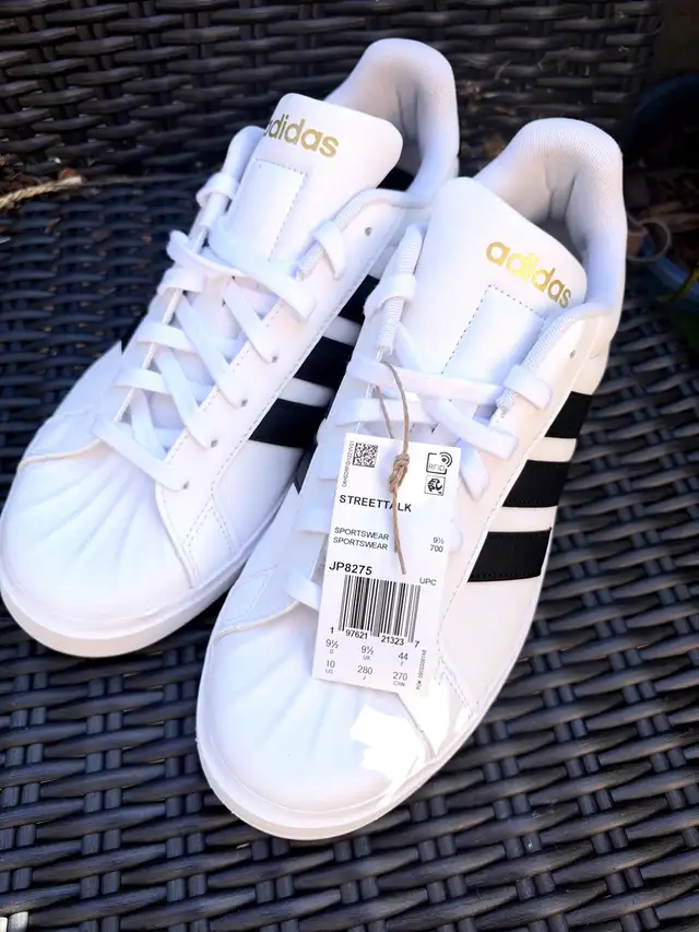 Adidas Streettalk Sneakers - Men's 10 - White/Black - New
