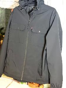 Levi's Hooded Softshell Jacket - Men's Large - Black - New