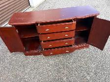 Free delivery used Traditional Wood Buffet Sideboard or dresser - Photo 8